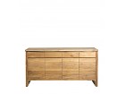 Aparador minimal de madera de teka con puertas y cajones