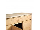 Aparador minimal de madera de teka con puertas y cajones