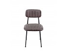 Silla estructura hierro negro, respaldo y asiento polipiel