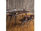 Silla estructura hierro negro, respaldo y asiento polipiel
