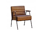 Sillón de piel, estructura de hierro 