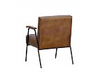 Sillón de piel, estructura de hierro 