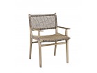 Sillón madera de Teca, asiento y respaldo de cuerda
