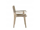 Sillón madera de Teca, asiento y respaldo de cuerda
