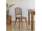 Silla madera de Roble con rejilla en respaldo