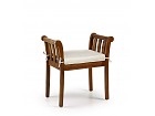 Banqueta individual de madera de mindi