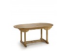 Mesa ovalada de jardín extensible de madera
