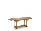 Mesa ovalada de jardín extensible de madera