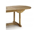 Mesa ovalada de jardín extensible de madera