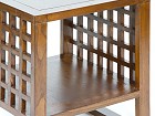 Mesa auxiliar cuadrada de madera para salón