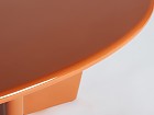 Mesa de centro ovalada naranja