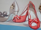 Cuadro óleo zapatos mujer