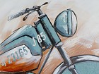 Cuadro óleo moto Harley