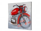 Cuadro óleo moto roja
