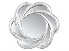 Espejo flor de resina color plata