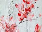 Cuadro óleo rama rosa C