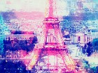 Cuadro digital sobre vidrio Torre Eiffel
