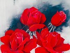 Cuadro espejo flores rojas B