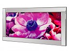 Cuadro espejo rectangular flor rosa