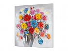 Cuadro pintado al óleo flores B