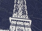 Cuadro de lona con espuma Torre Eiffel