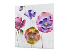 Cuadro de lona con gel flores