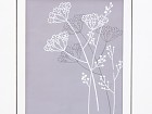 Cuadro vidrio flores blancas A