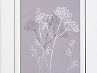 Cuadro vidrio flores blancas B