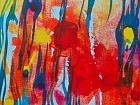 Cuadro vidrio abstracto rojo