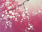 Cuadro óleo árbol fucsia
