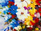 Cuadro al oleo jarrón flores B