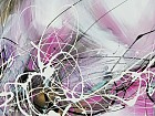 Cuadro al óleo abstracto púrpura