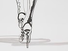 Cuadro digital pintado piernas mujer B