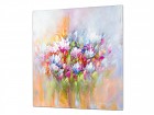 Cuadro óleo flores 120X120 cm B