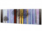 Cuadro óleo árbol colores 50x150 cm