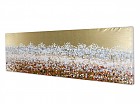 Óleo flores blancas 50X150 cm