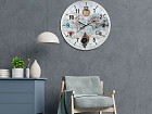 Reloj pared mapamundi vintage de colores 58 cm