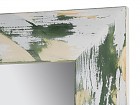 Espejo blanco decapado verde 76x98 cm
