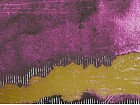 Cuadro abstracto púrpura y amarillo