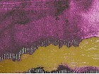 Cuadro abstracto púrpura y amarillo