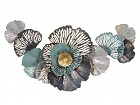 Deco pared metal flores colores