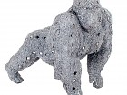Figura de gorila caminando de resina y brillantes