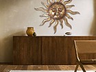 Aplique metálico sol dorado para decoración pared