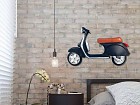 Decoración de pared scooter metal en metal negro