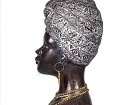 Figura cabeza africana turbante étnico