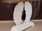 Mueble recibidor vintage de abeto con patas alas de ángel