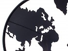 Decoración pared mapa del mundo en metal negro