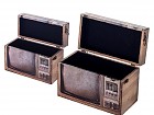 Cajas bauleras diseño retro televisión 