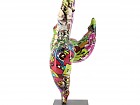 Figura bailarina diseño arte callejero de resina