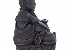 Figura de Buda feliz sentado en resina oscura